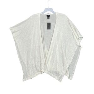 Fraas Open-Front Poncho Womens OSFA Sheer Pointelle Knit Academia Retro Classic